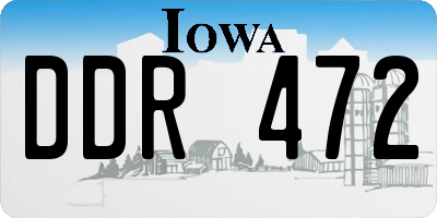 IA license plate DDR472