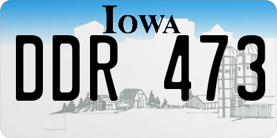 IA license plate DDR473