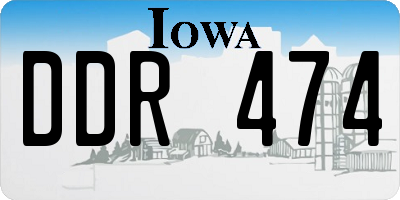 IA license plate DDR474