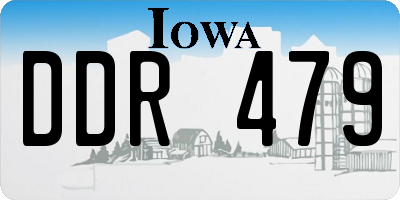IA license plate DDR479