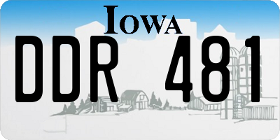 IA license plate DDR481