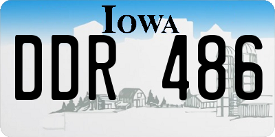 IA license plate DDR486