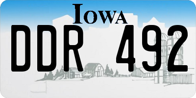IA license plate DDR492