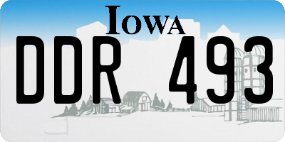 IA license plate DDR493
