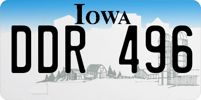 IA license plate DDR496