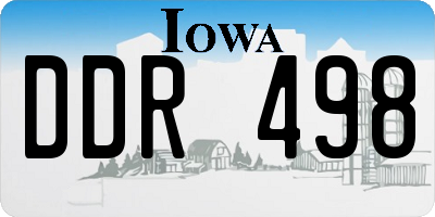 IA license plate DDR498