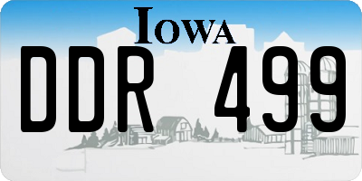 IA license plate DDR499