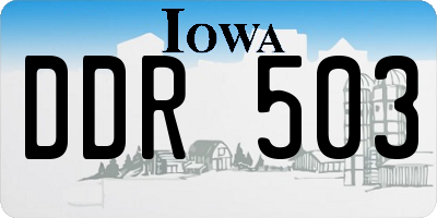 IA license plate DDR503