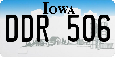 IA license plate DDR506