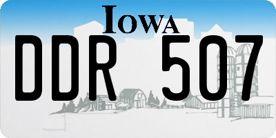 IA license plate DDR507