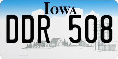 IA license plate DDR508
