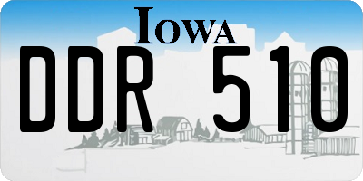 IA license plate DDR510
