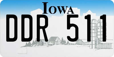 IA license plate DDR511