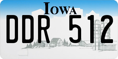 IA license plate DDR512