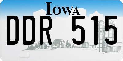 IA license plate DDR515