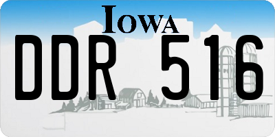 IA license plate DDR516