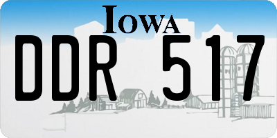 IA license plate DDR517