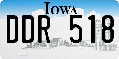 IA license plate DDR518