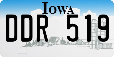 IA license plate DDR519
