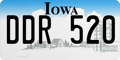 IA license plate DDR520