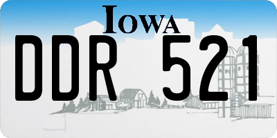 IA license plate DDR521