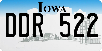 IA license plate DDR522