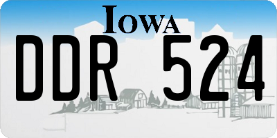 IA license plate DDR524