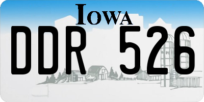 IA license plate DDR526