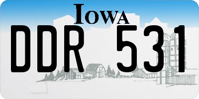 IA license plate DDR531