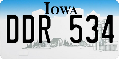 IA license plate DDR534