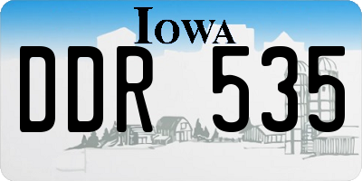 IA license plate DDR535