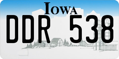 IA license plate DDR538