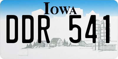 IA license plate DDR541