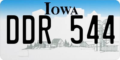 IA license plate DDR544