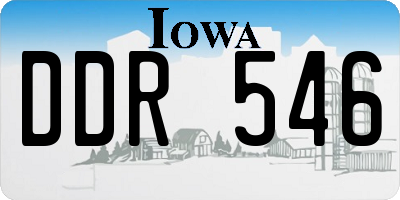 IA license plate DDR546