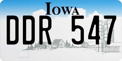 IA license plate DDR547