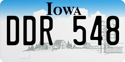 IA license plate DDR548