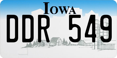 IA license plate DDR549