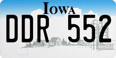 IA license plate DDR552