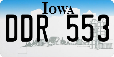 IA license plate DDR553