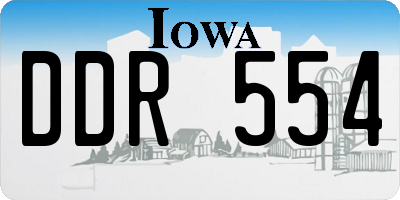 IA license plate DDR554