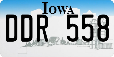 IA license plate DDR558