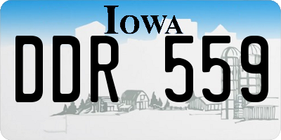 IA license plate DDR559