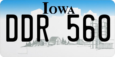 IA license plate DDR560