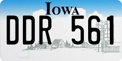 IA license plate DDR561