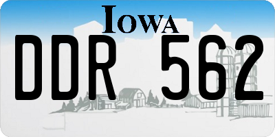 IA license plate DDR562