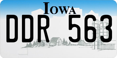 IA license plate DDR563