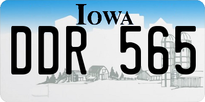 IA license plate DDR565