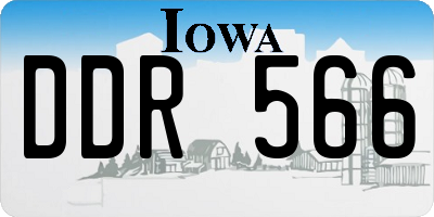 IA license plate DDR566