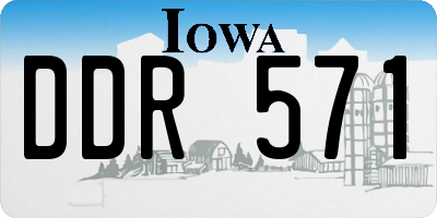 IA license plate DDR571